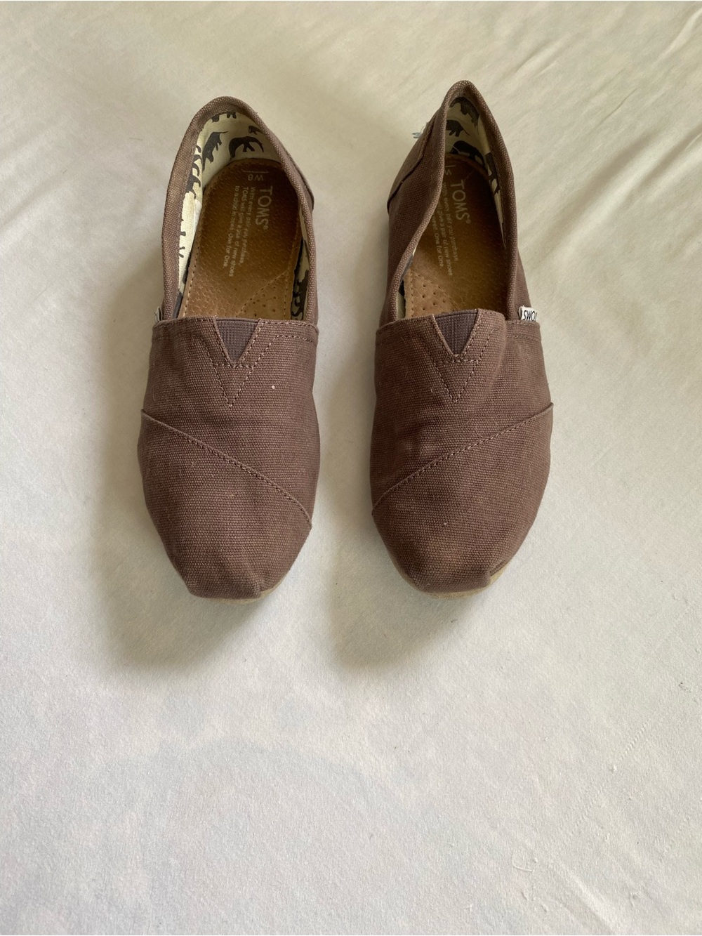 TOMS Women’s Brown Classic Canvas Slip-On Shoes - Size 8 US